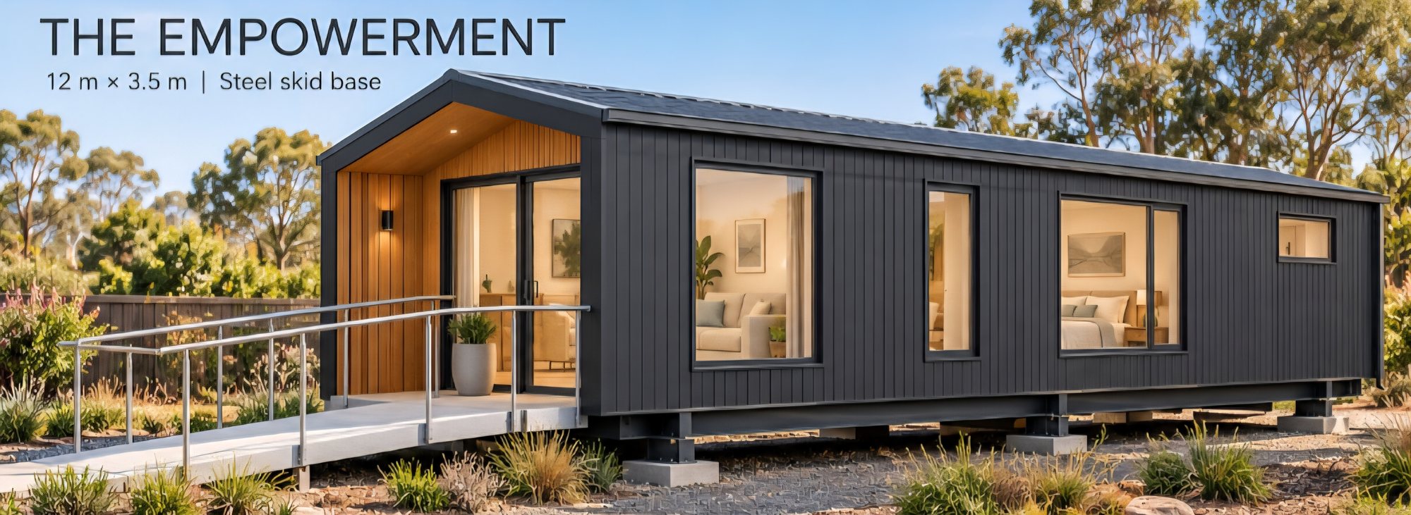 Exterior of the Empowerment with covered entry and access ramp